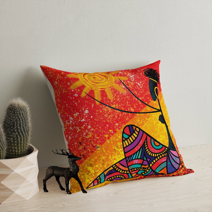 Aberto Design Cojín Multicolor 43 x 43 cm